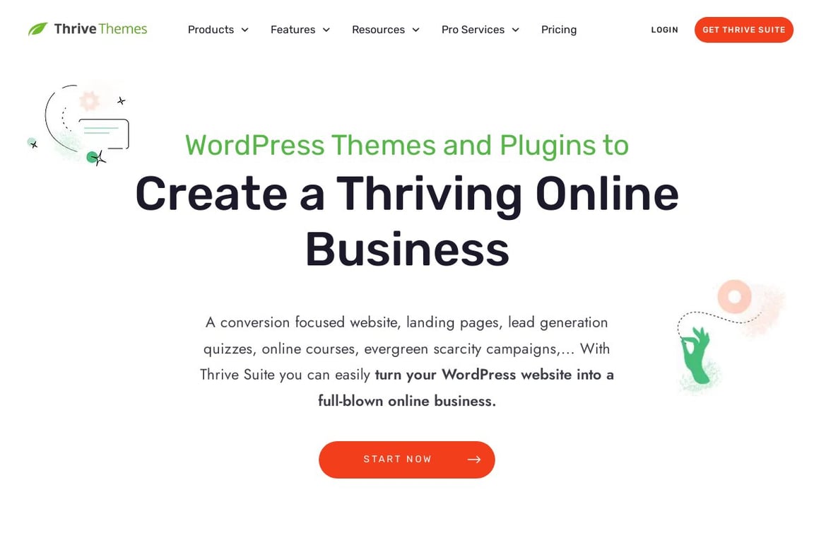 Thrive Themes homepage