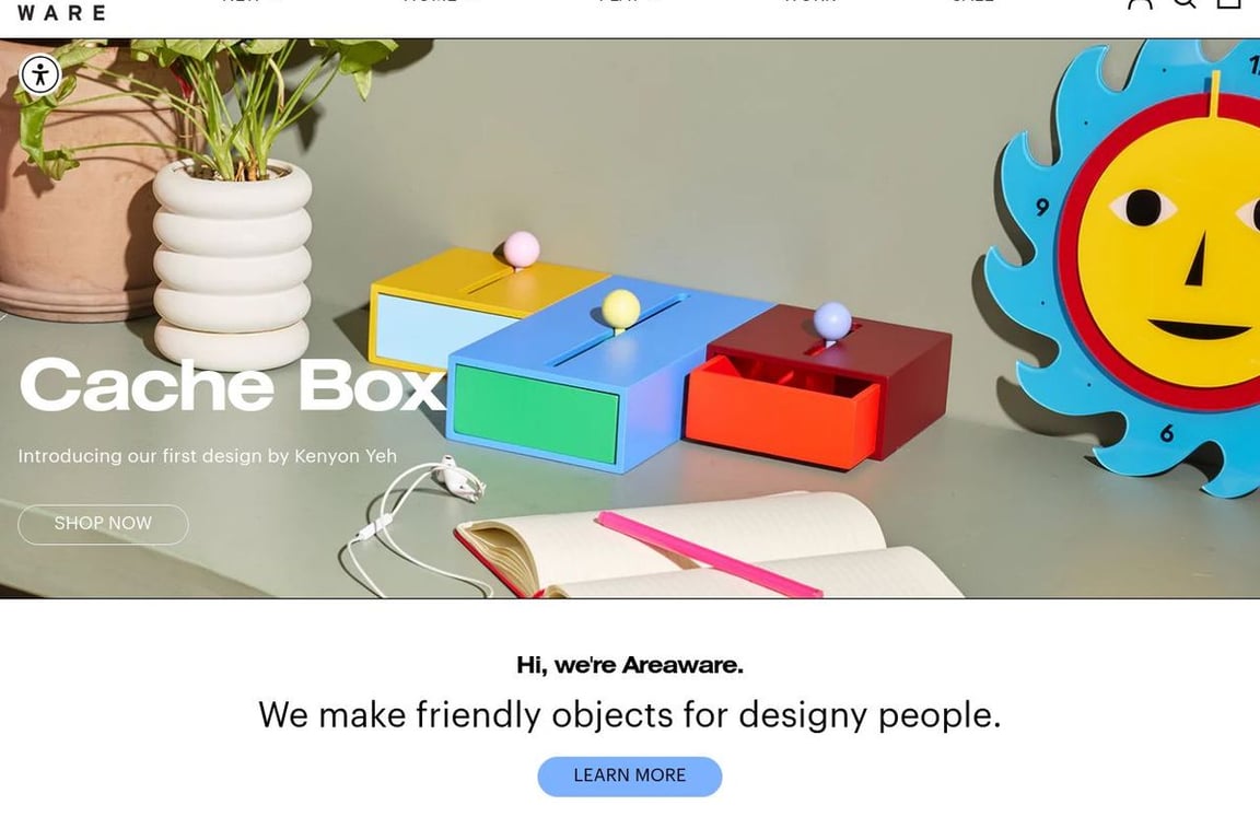 Areaware homepage