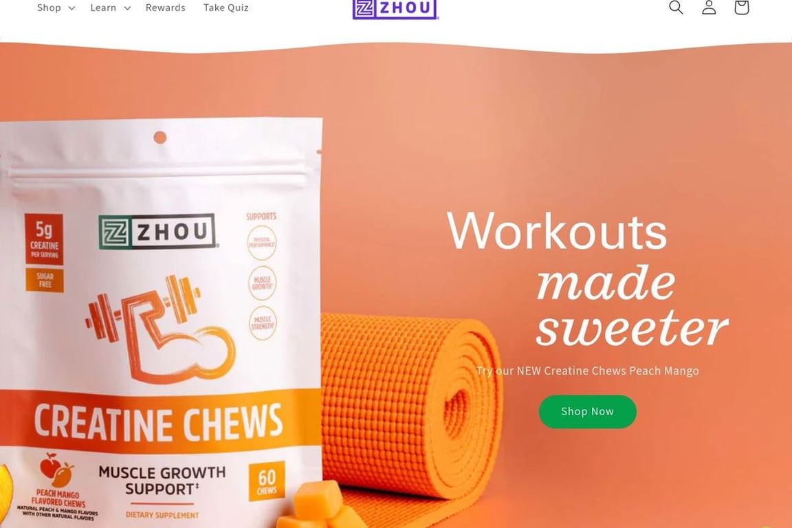 Zhou Nutrition homepage