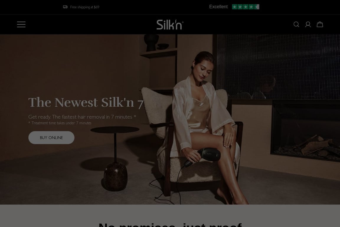 Silk’n homepage