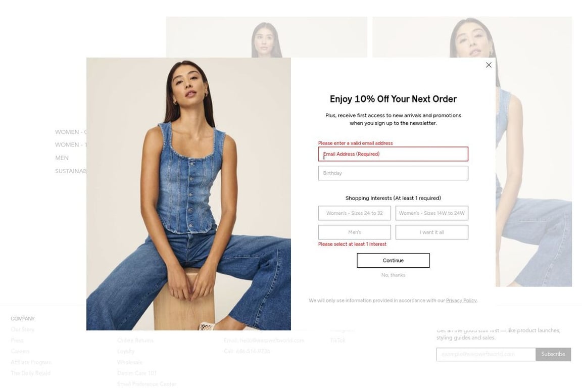 Warp + Weft homepage