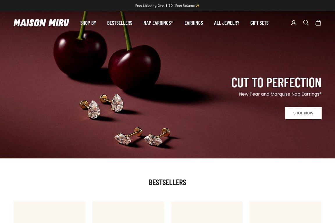 Maison Miru homepage