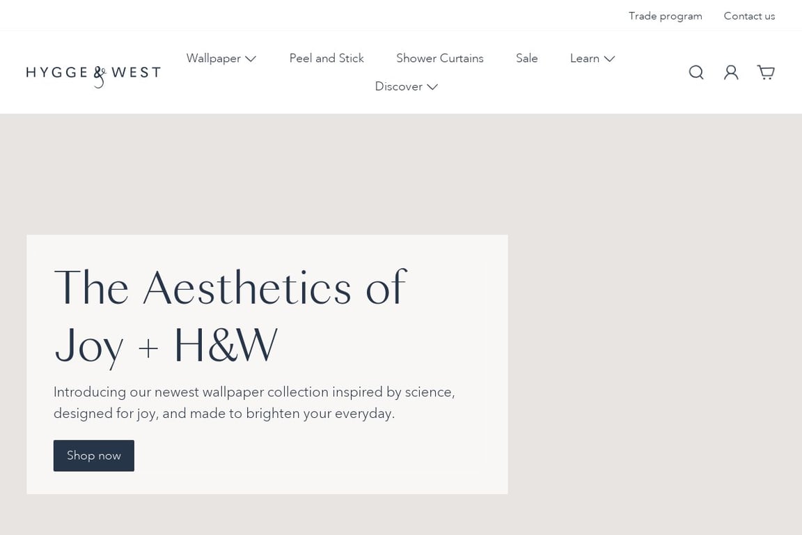 Hygge & West homepage