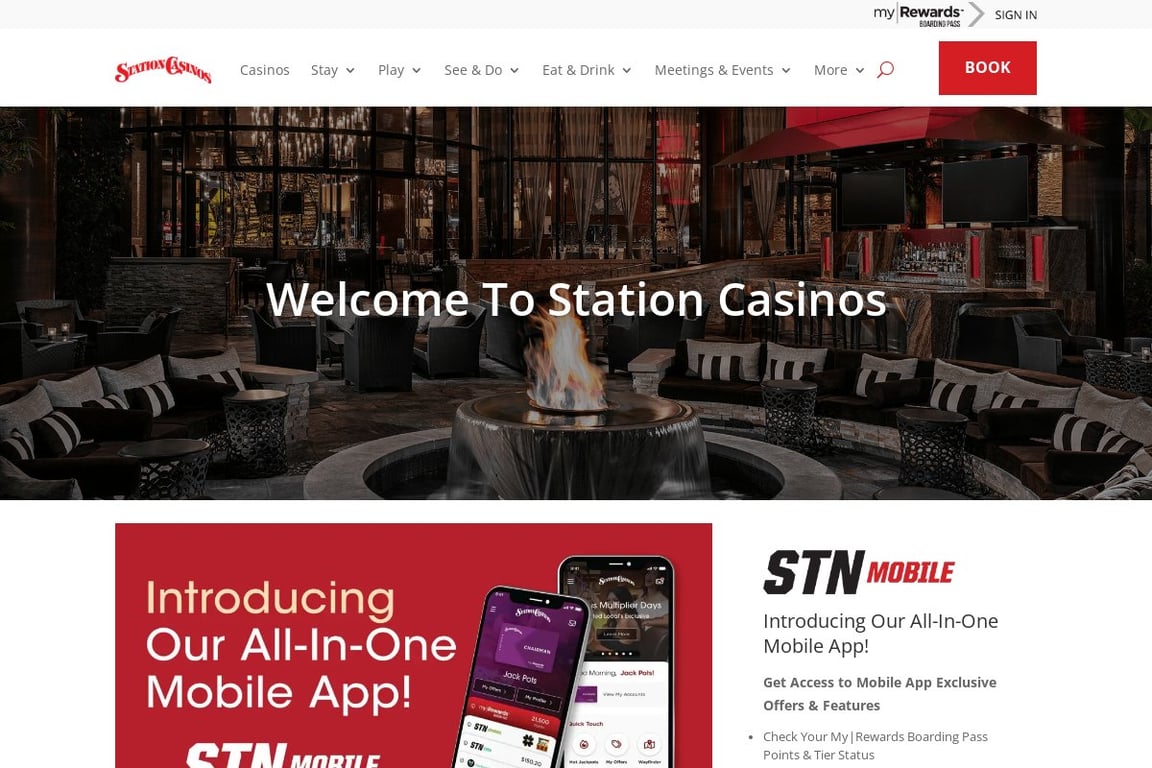 Station Casinos Preferred homepage