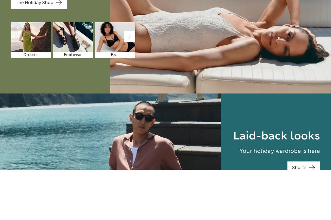Marks and Spencer CA homepage