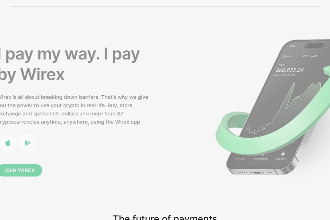 Wirex homepage