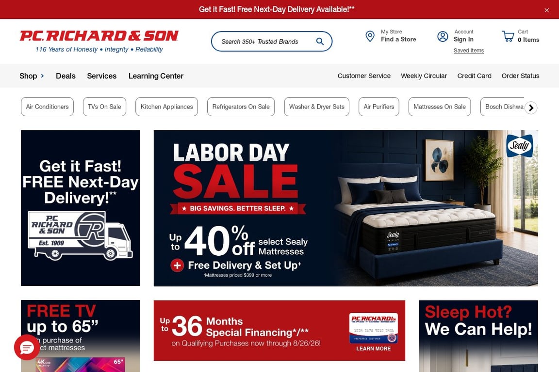 P.C. Richard & Son homepage