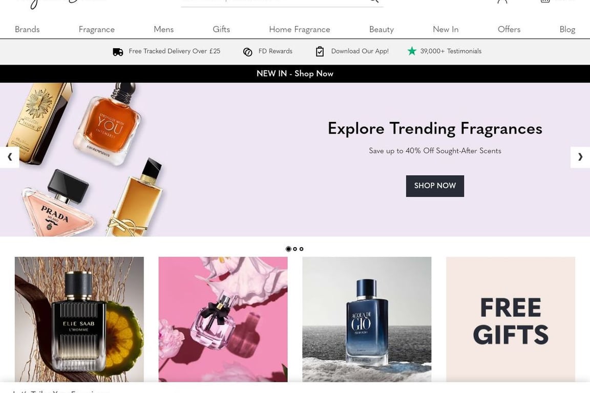 Fragrance Direct homepage