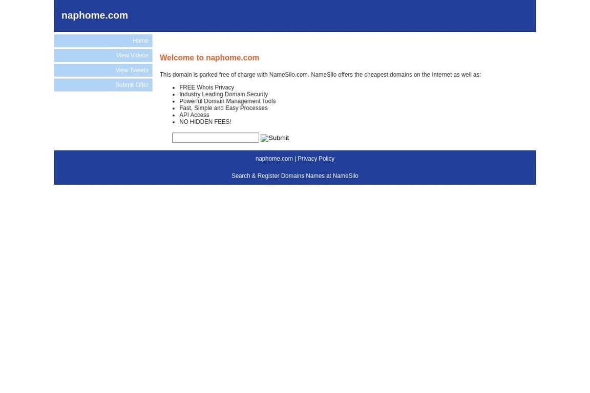 NapHome homepage