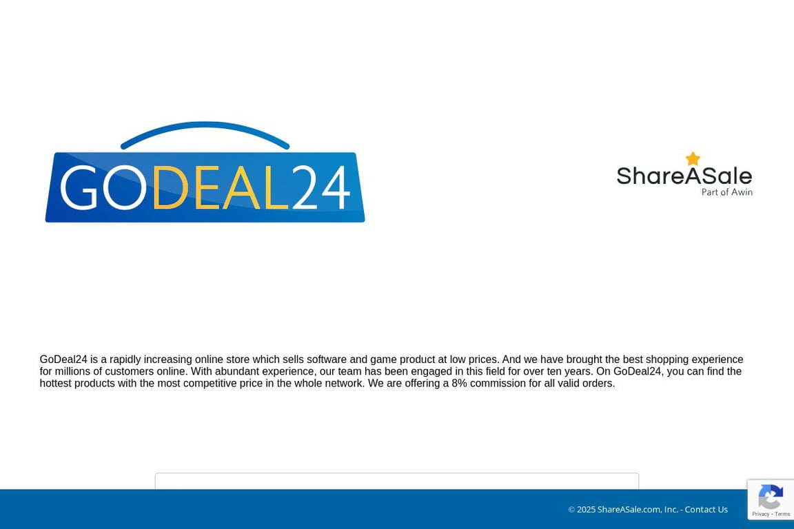 Godeal24 affiliate program signup page