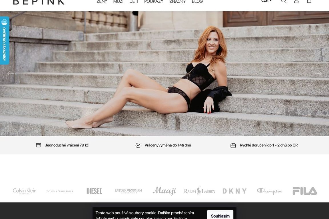 BePink homepage