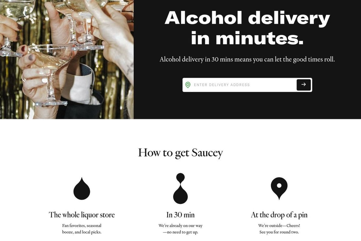 Saucey homepage
