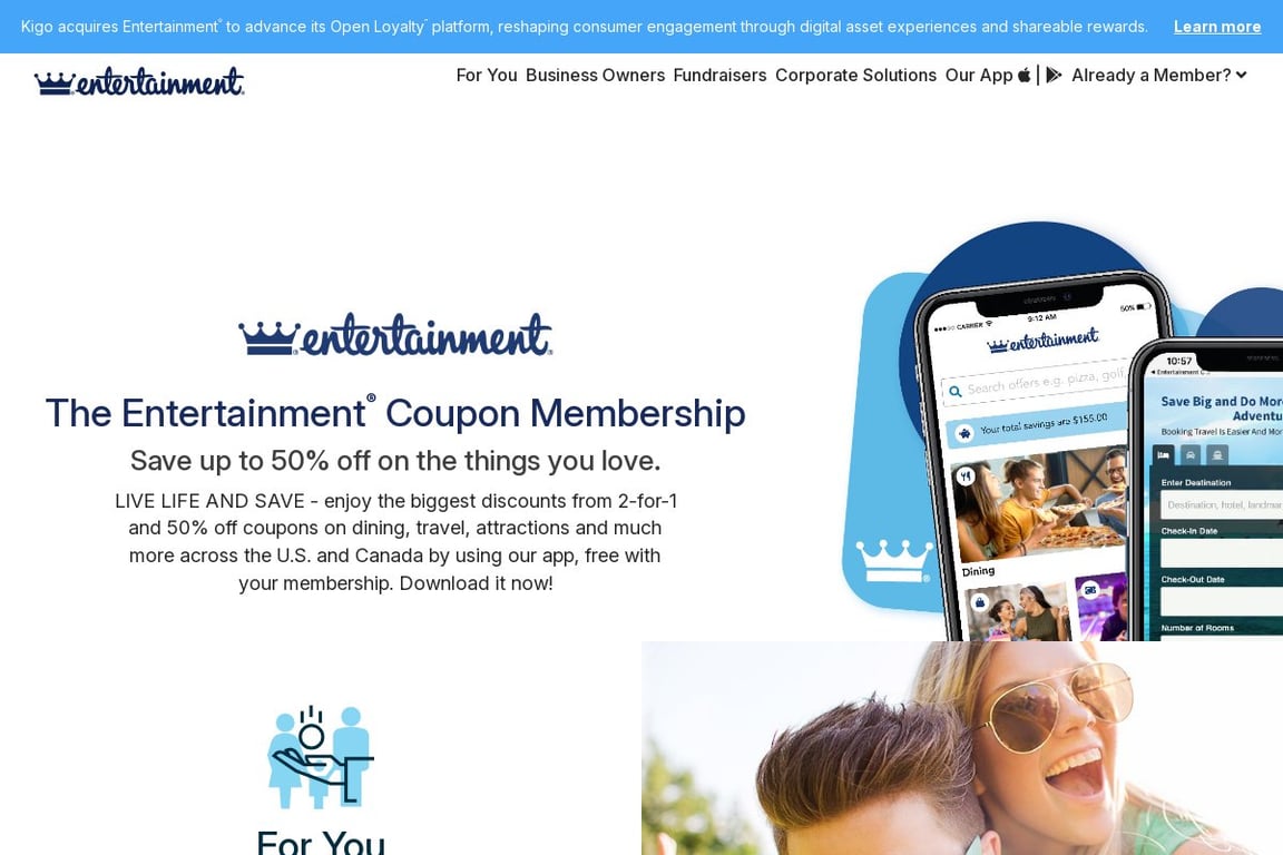 Entertainment.com homepage