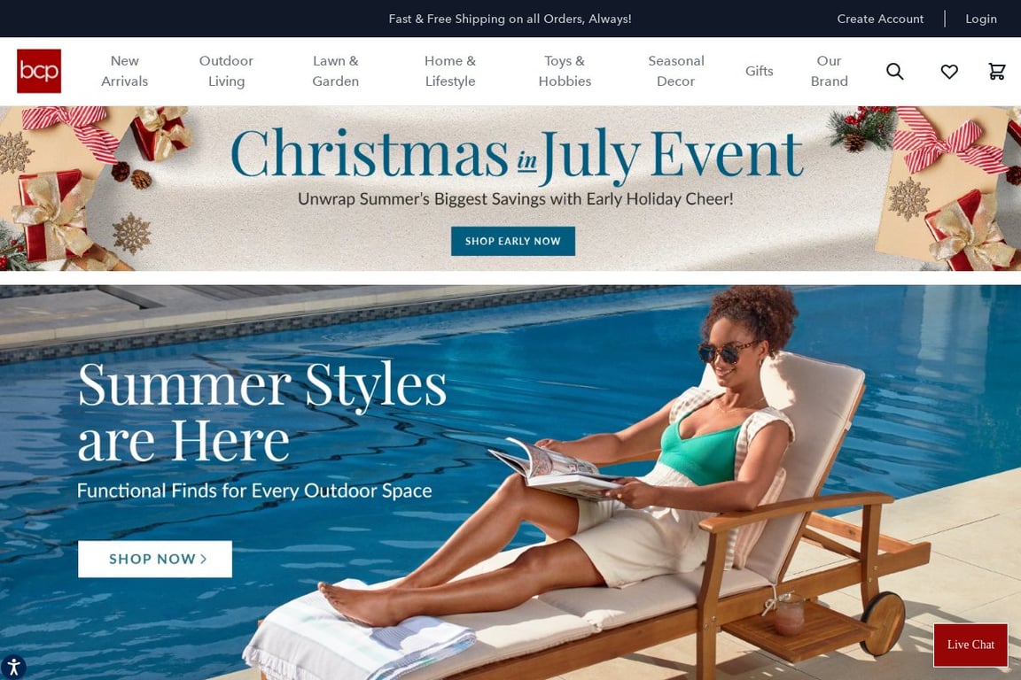 Best Choice Products homepage