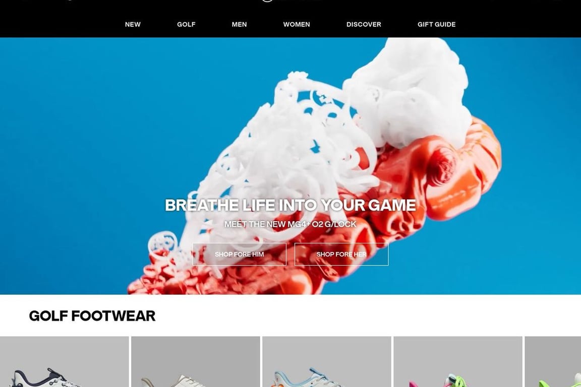 G/FORE homepage
