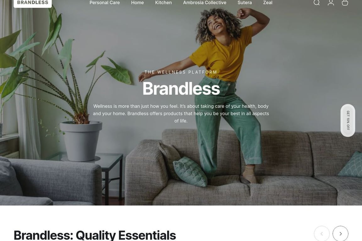 Brandless homepage