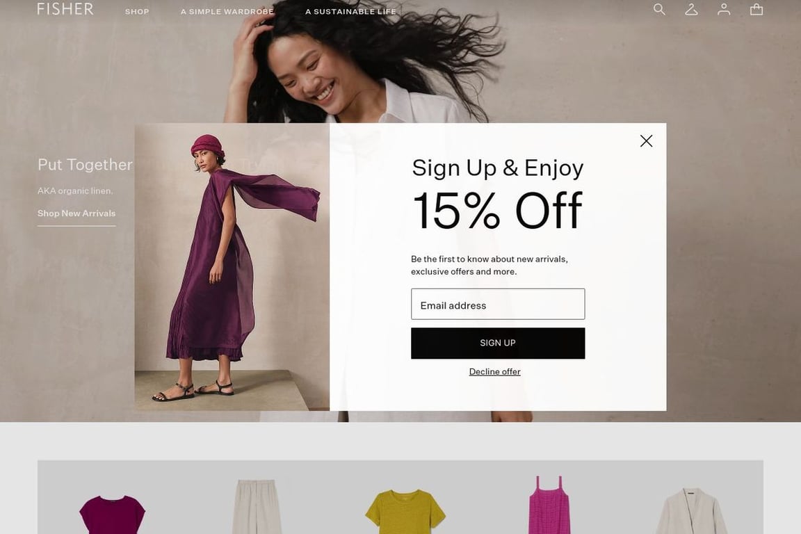 EILEEN FISHER homepage