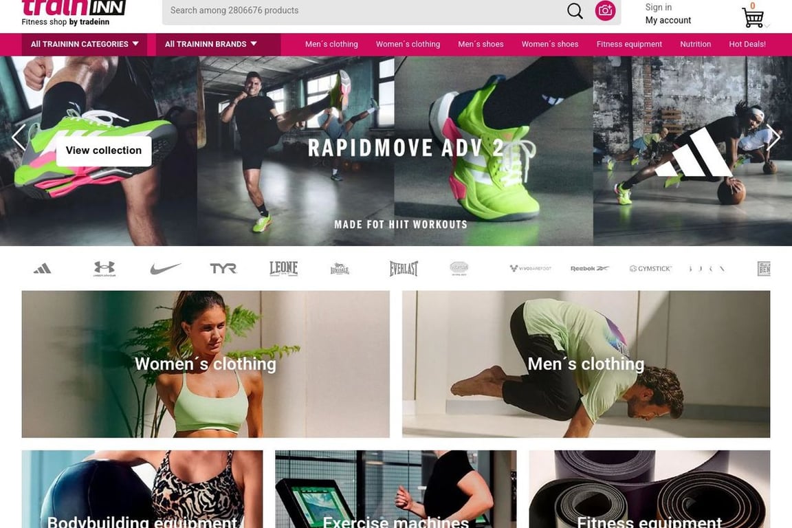 TrainInn homepage