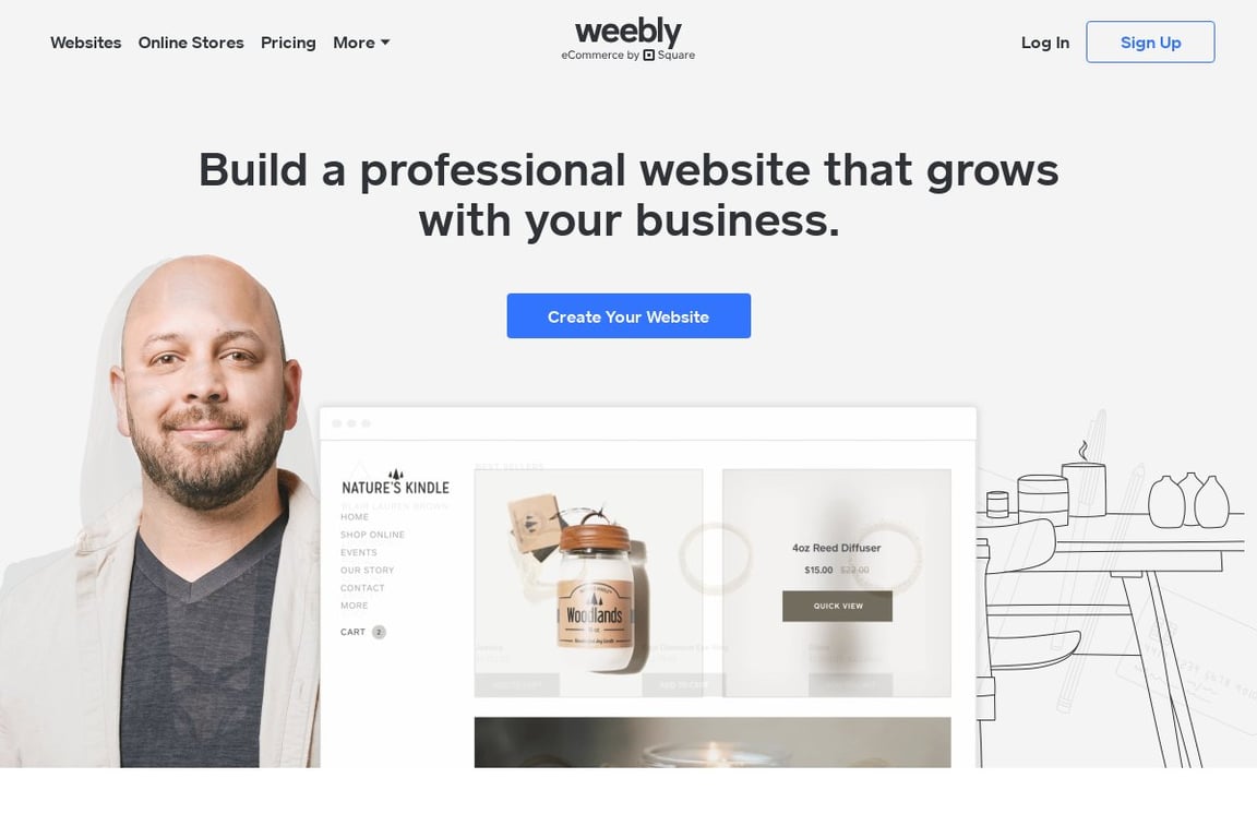 Weebly homepage