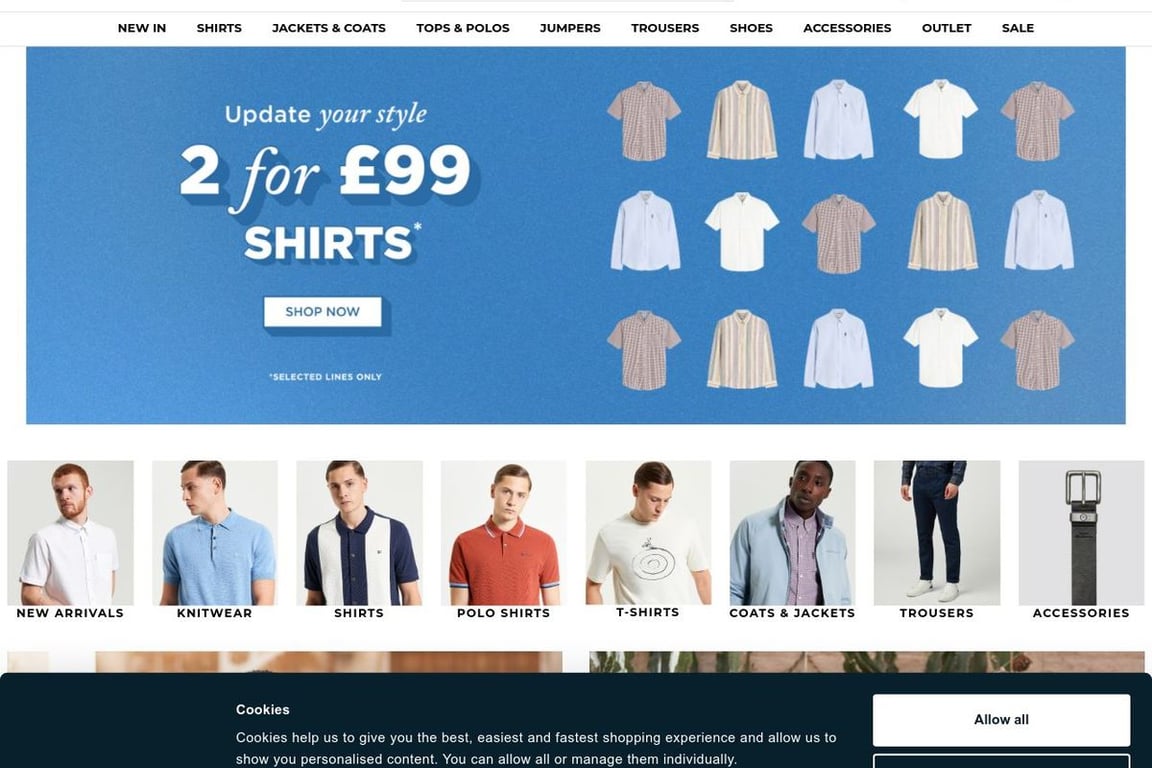 Ben Sherman homepage