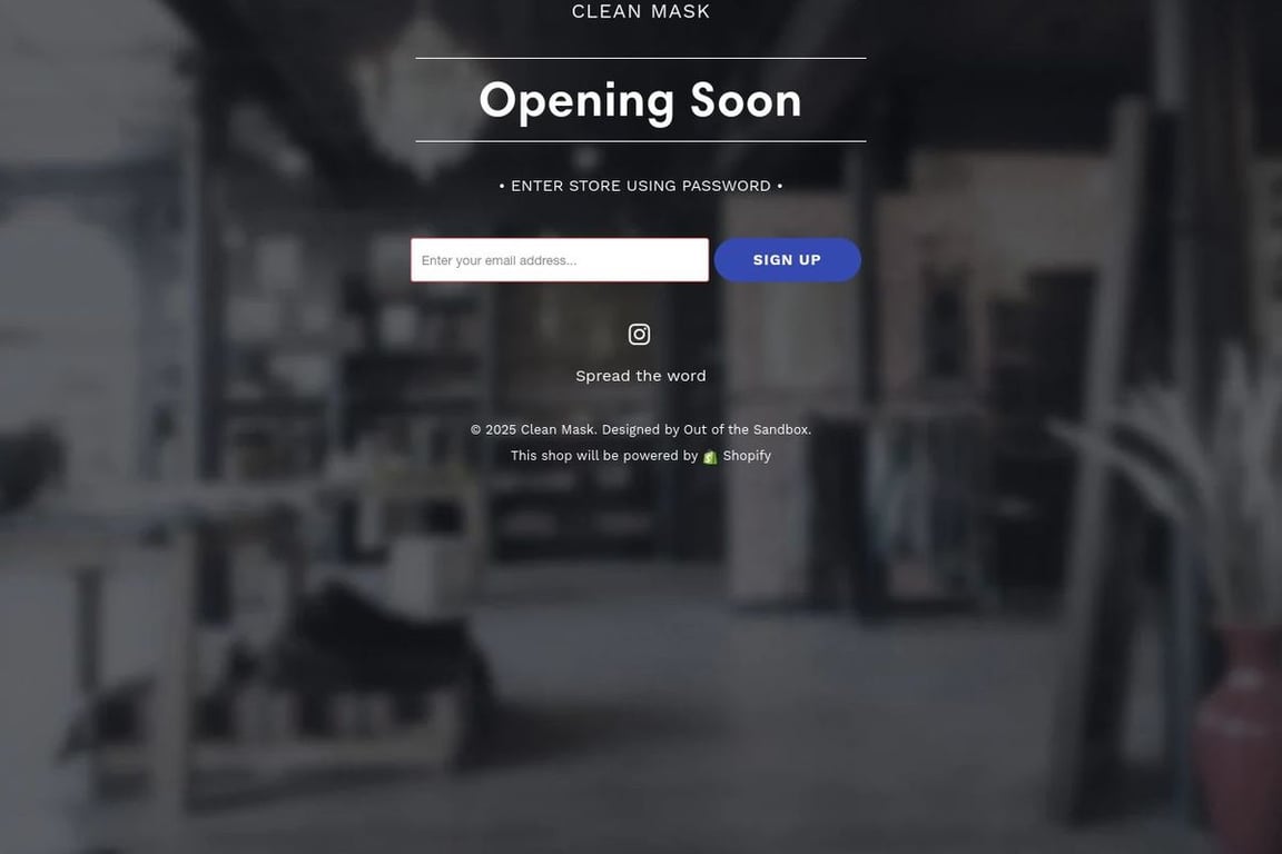 CleanMasks.com homepage