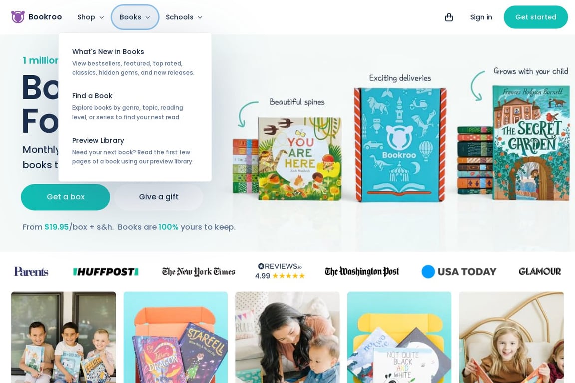 Bookroo homepage