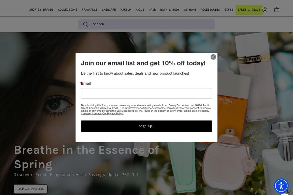 Beauty Encounter homepage