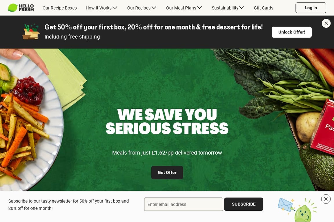 HelloFresh UK homepage