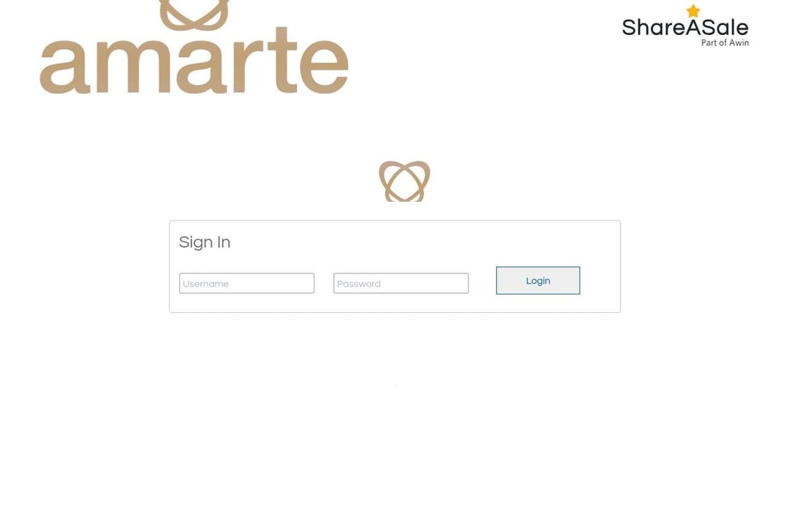 Amarte Skin Care affiliate program signup page