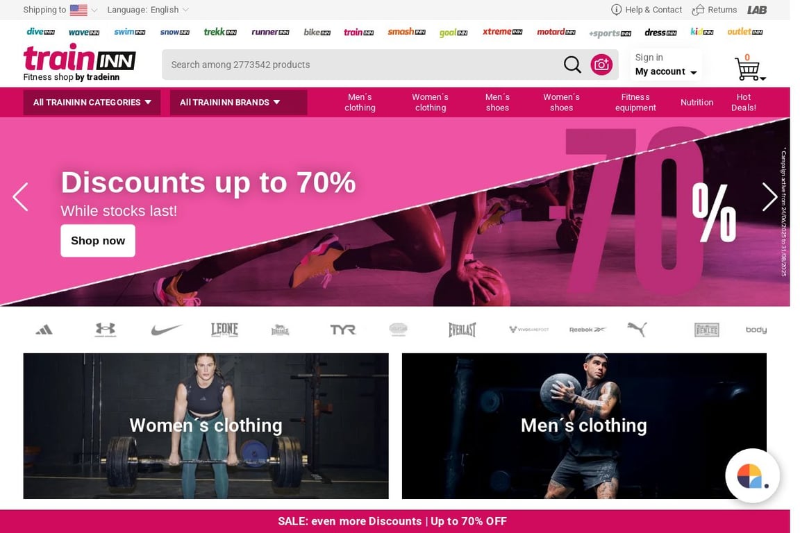 TrainInn homepage