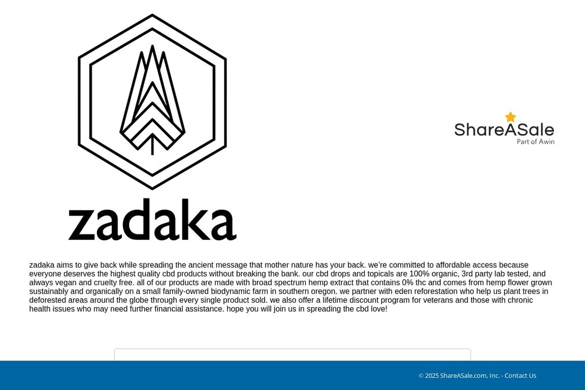 Zadaka affiliate program signup page