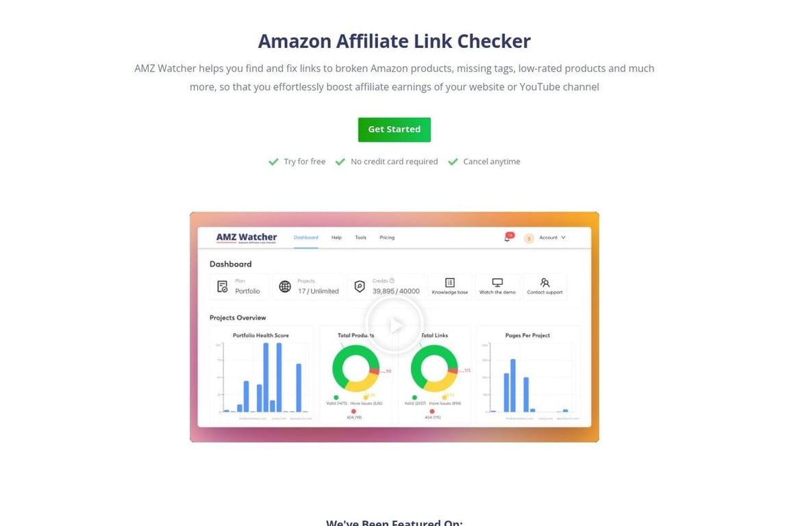 AMZ Watcher homepage