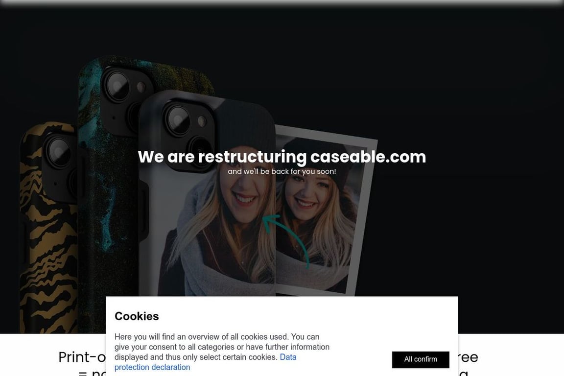 Caseable homepage