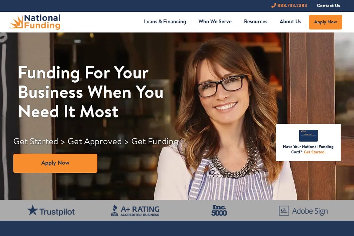National Funding homepage