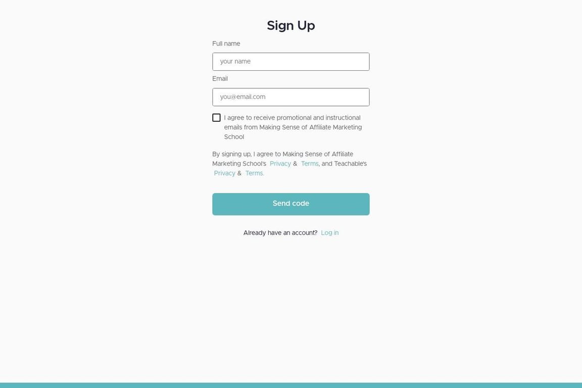 Making Sense of Affiliate Marketing affiliate program signup page