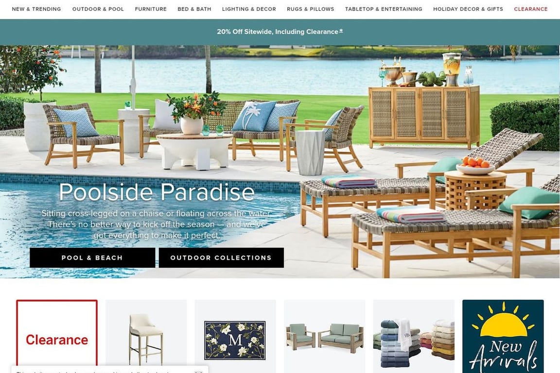 Frontgate homepage