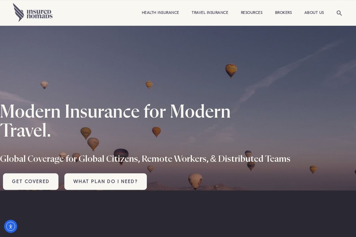 Insured Nomads homepage