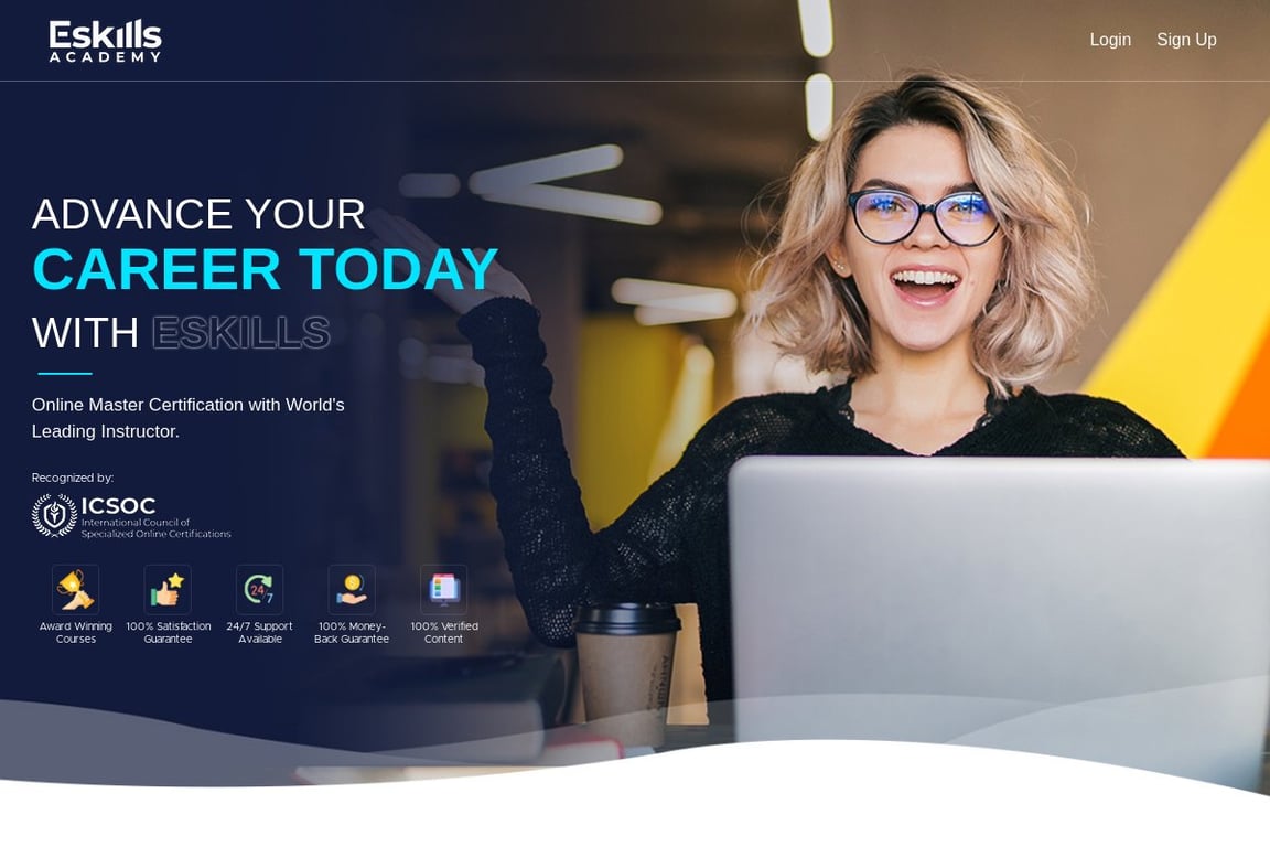 Eskills Academy homepage