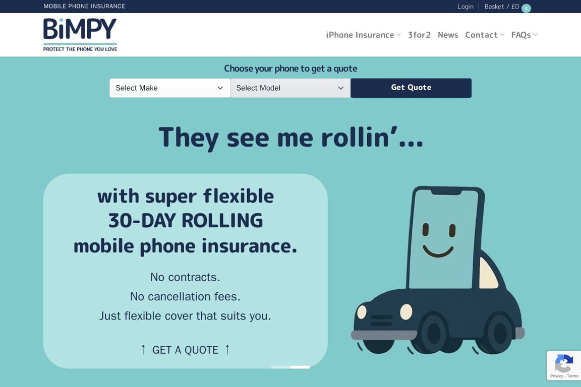 Buy Mobile Phone Insurance homepage