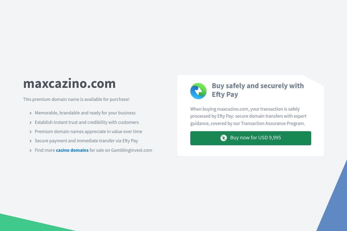 MaxCazino homepage