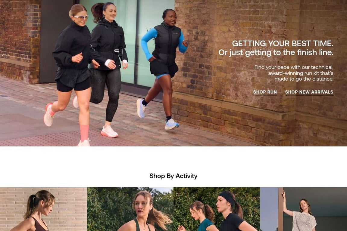 Sweaty Betty homepage