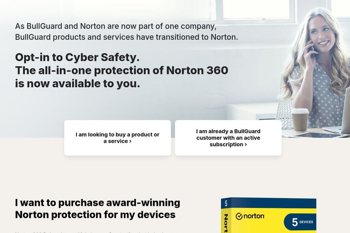 BullGuard homepage
