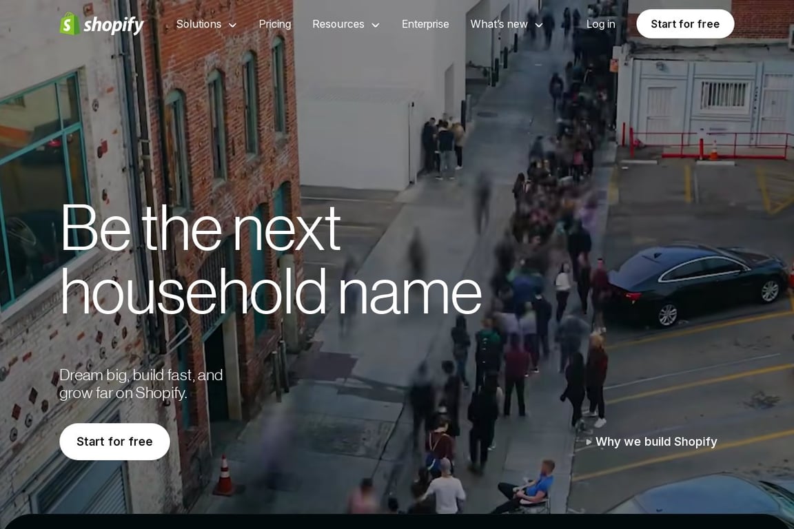 Shopify homepage