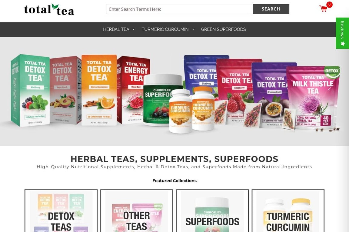Total Tea homepage