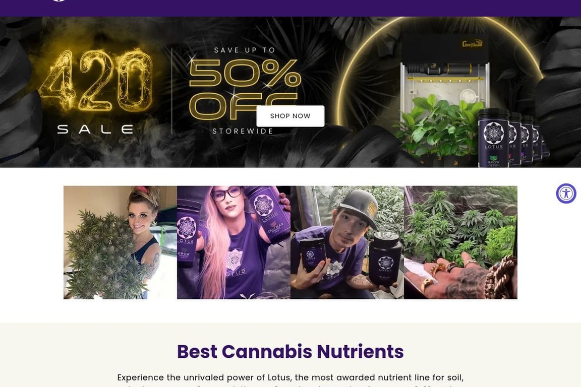 Lotus Nutrients homepage