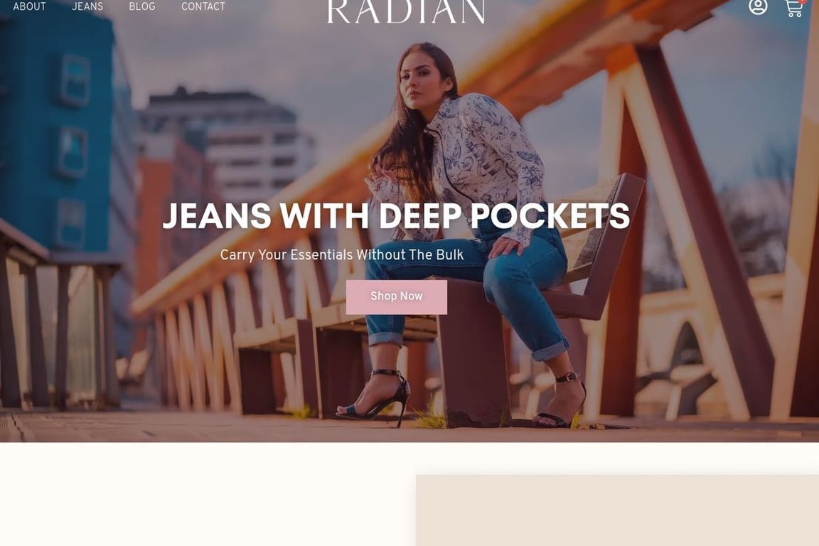Radian Jeans homepage