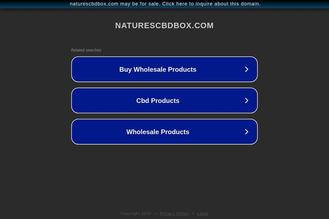 Nature’s CBD Box homepage