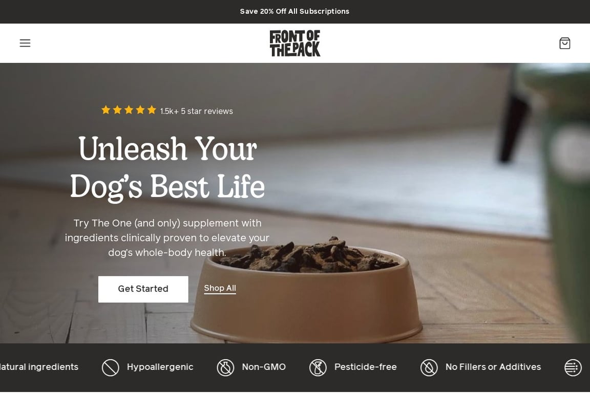Front Of The Pack (US) homepage