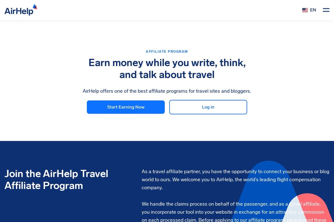 AirHelp affiliate program signup page