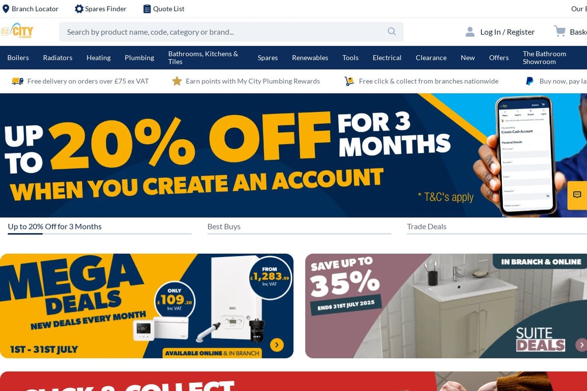 City Plumbing UK homepage